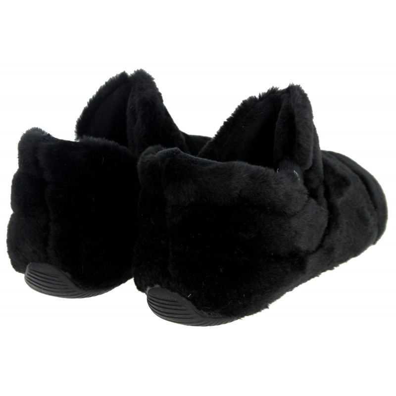 Verbenas Yeti Groseto 73824 ladies full slipper in black textile